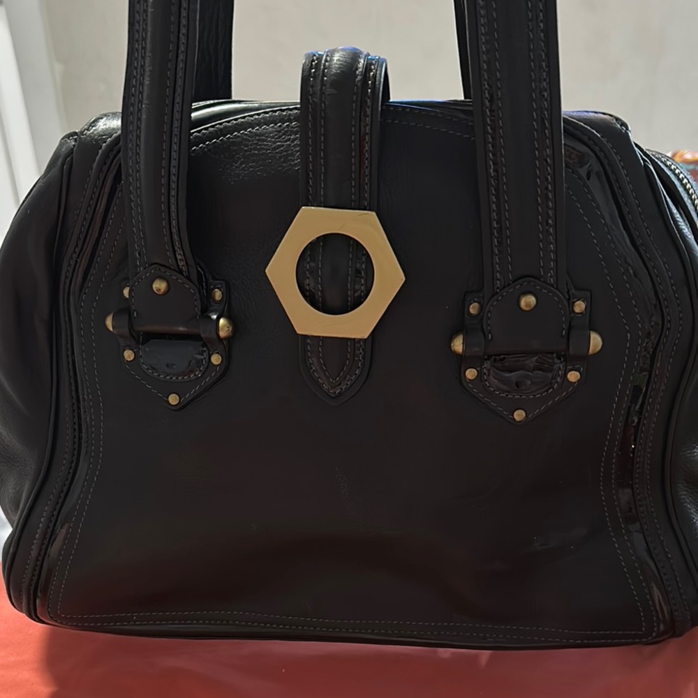 Zac Posen vintage Elegant Black Leather Handbag